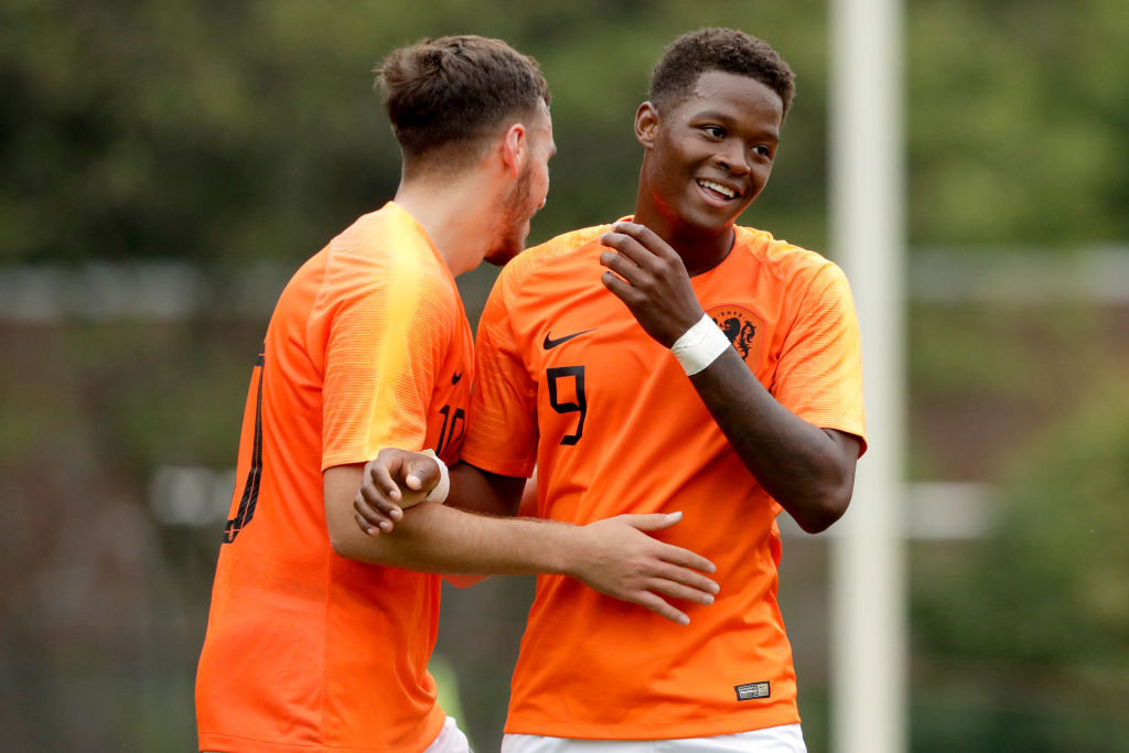 Chelsea fans applaud academy player Daishawn Redan for his two goals for The Netherlands Under-19s