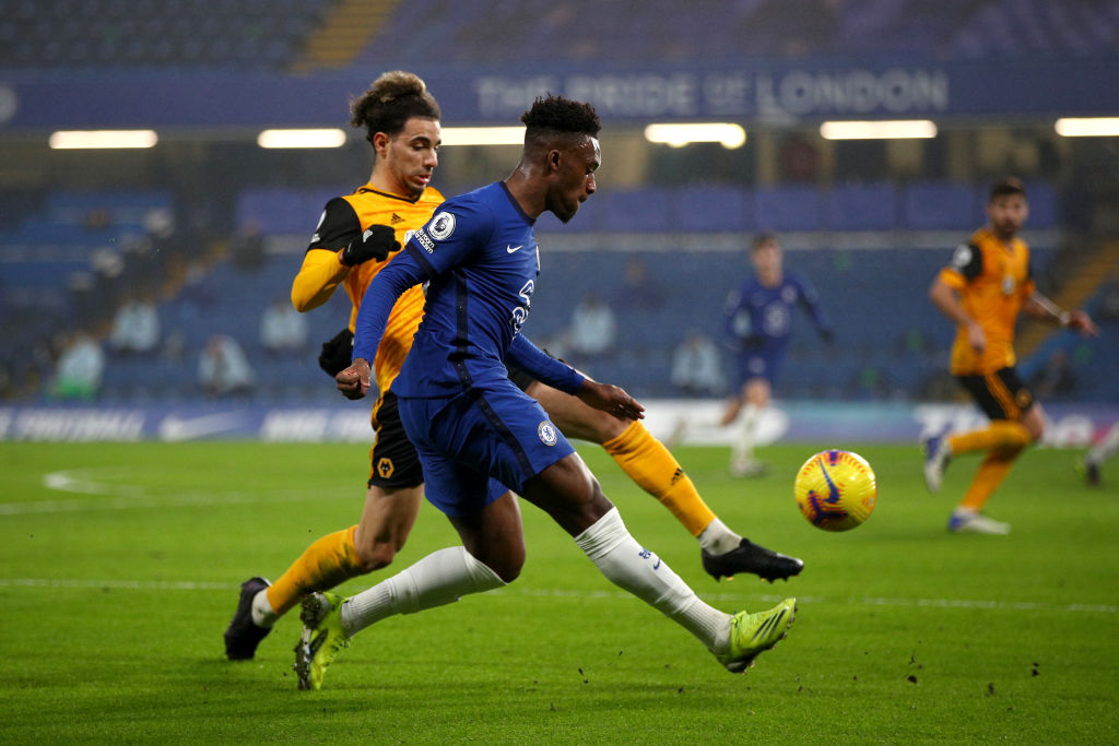 Chelsea fans applaud Callum Hudson-Odoi for his display against Wolves