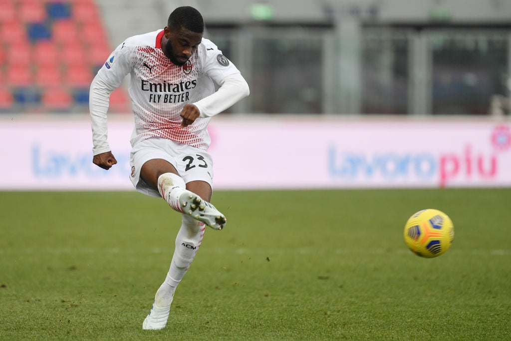 Fikayo Tomori of AC Milan in action during the Serie A