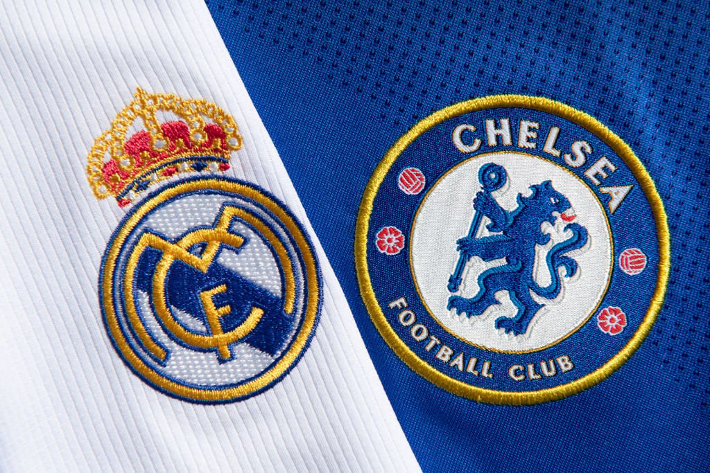 The Real Madrid and Chelsea Club Badges
