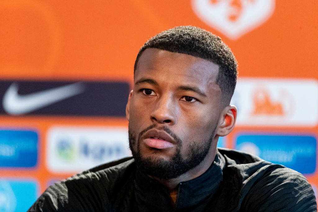 Press Conference and Training of Dutch National Soccer Team