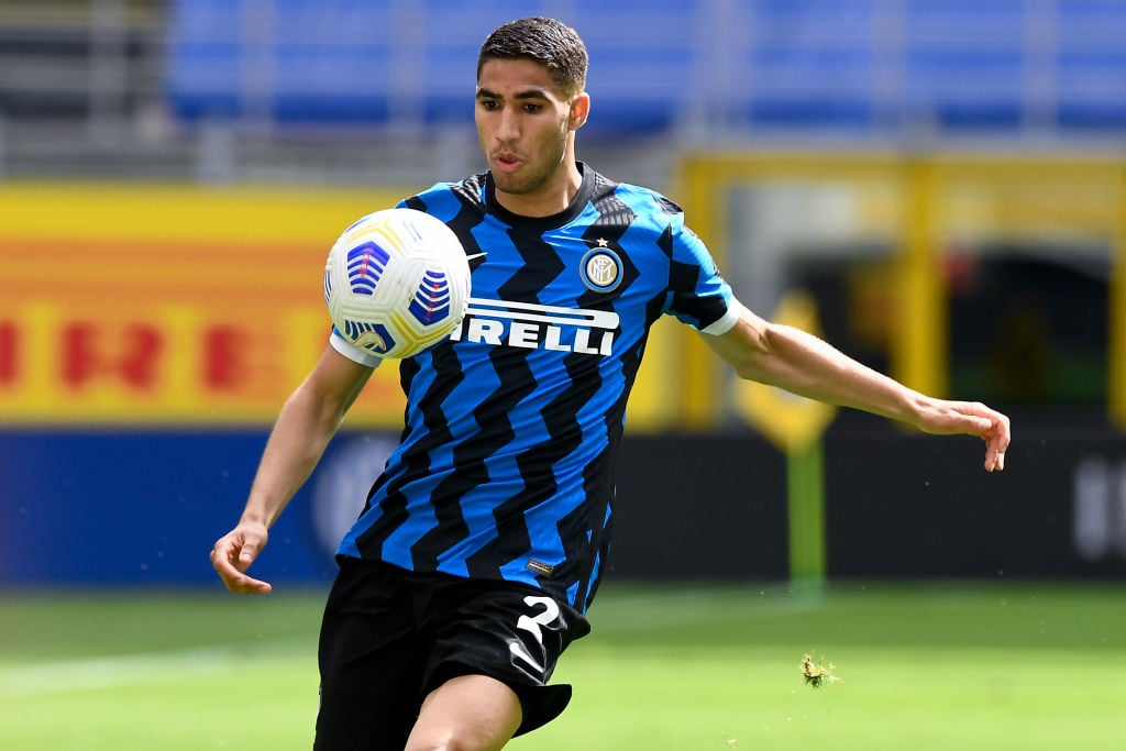Achraf Hakimi of FC Internazionale in action during the