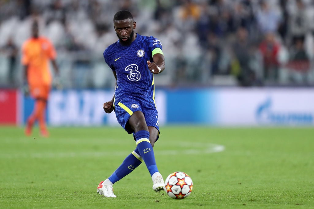 Antonio Rudiger of Chelsea Fc in action during the Uefa