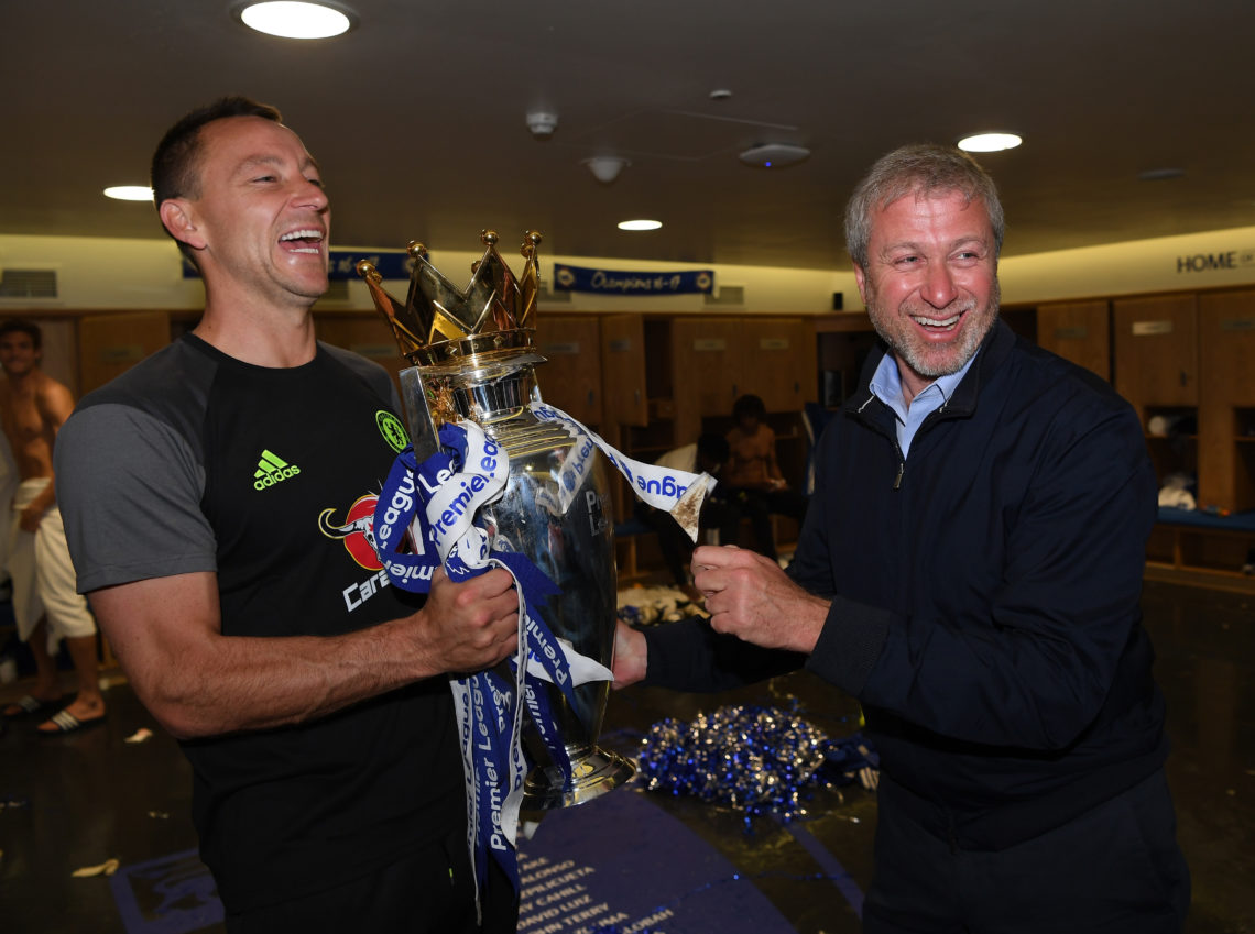 John Terry reacts after Roman Abramovich announces he’s leaving Chelsea