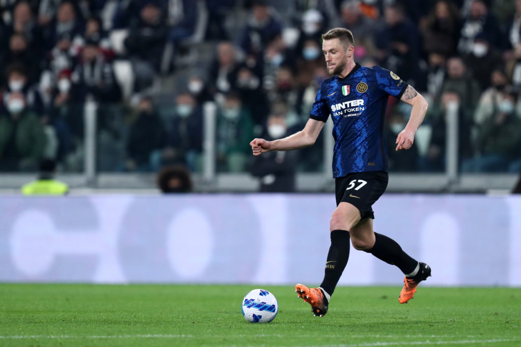 Milan Skriniar of Fc Internazionale in action during the
