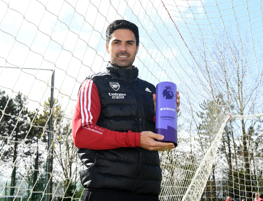 Mikel Arteta is Announced as the Barclays Manager of the Month for March