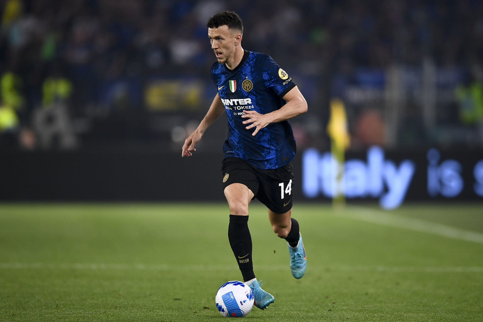 Ivan Perisic of FC Internazionale in action during the Coppa...