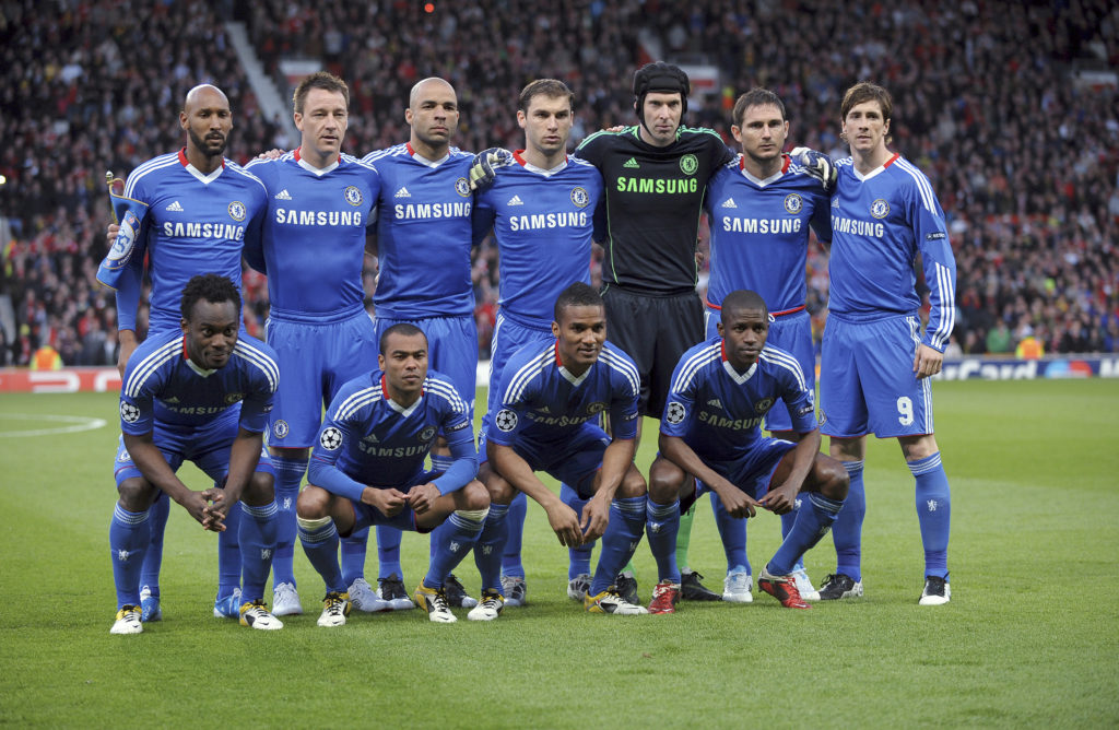The Chelsea team to play Manchester United in the 2011 Champions League.