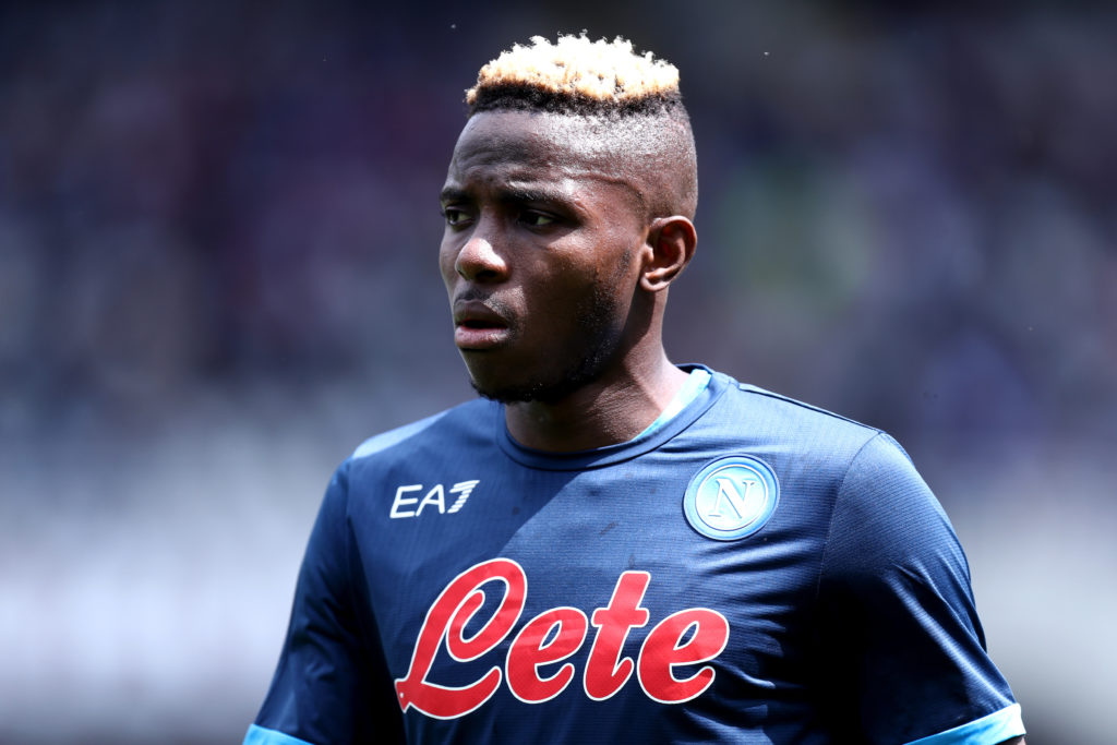 Victor Osimhen of Ssc Napoli during warm up before the