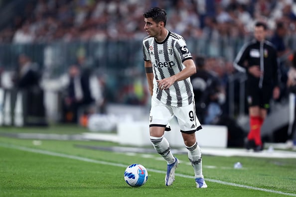 Alvaro Morata of Juventus Fc in action during the Serie A