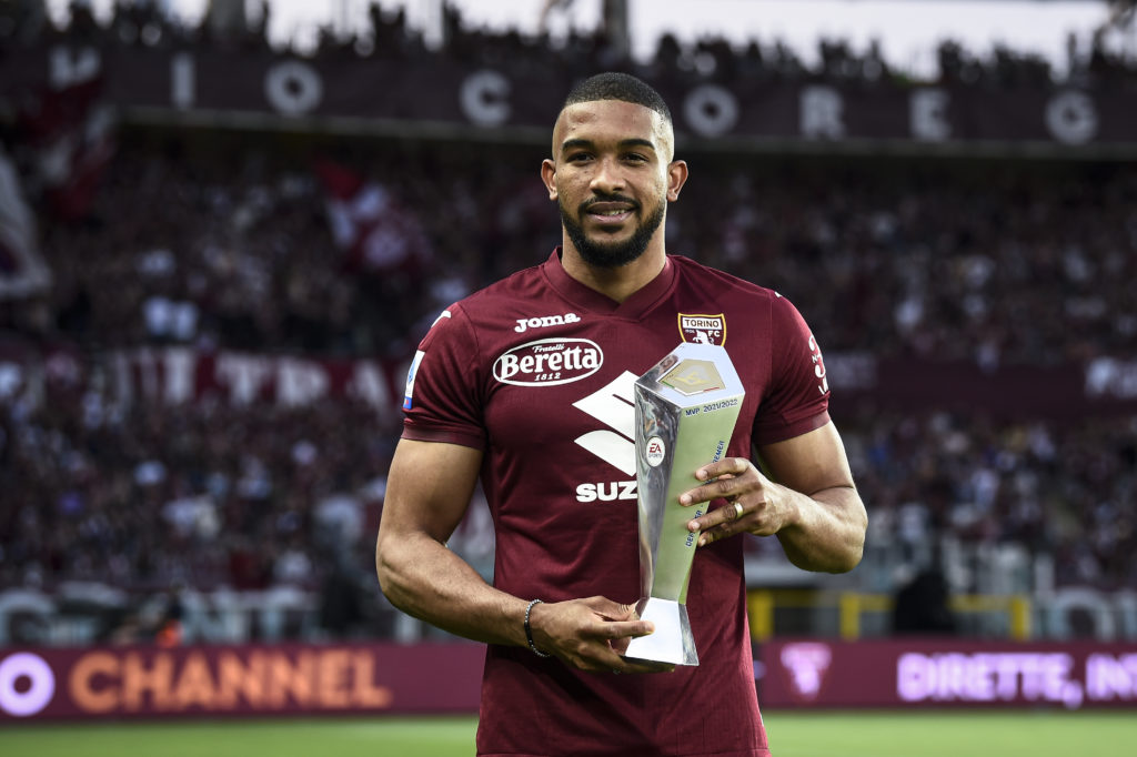 Gleison Bremer of Torino FC poses for a photo with the Serie