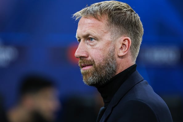 Graham Potter head coach of Chelsea FC looks on during the