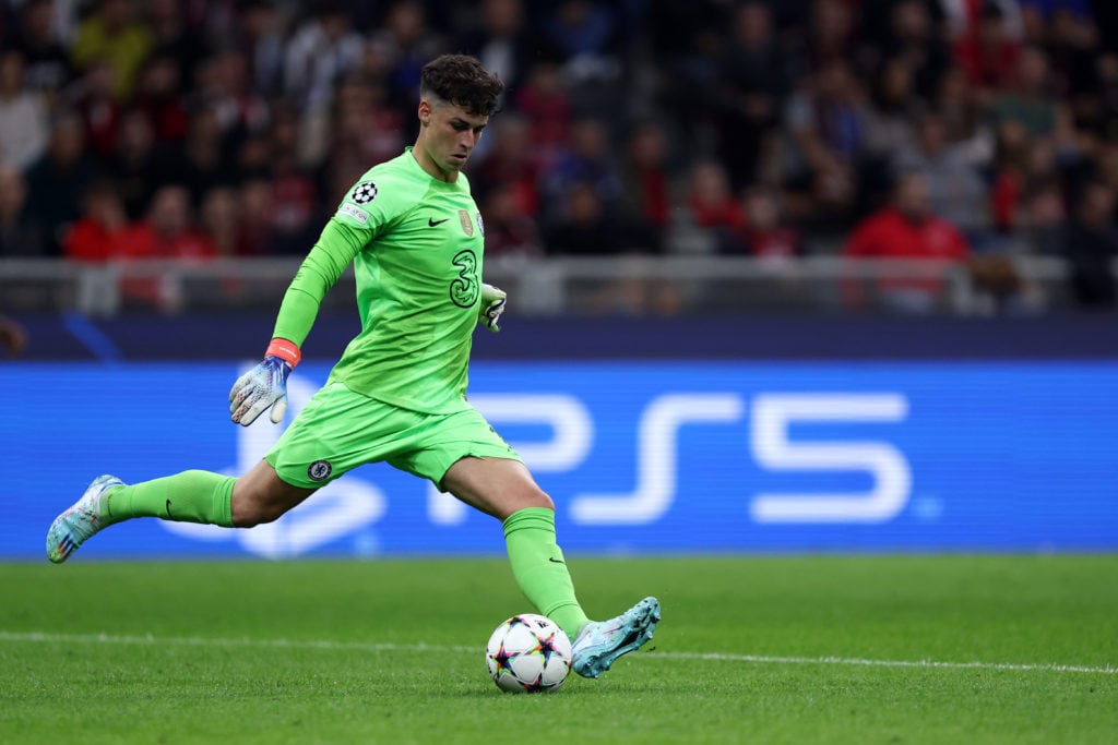 Kepa Arrizabalaga of Chelsea Fc in action during the Uefa
