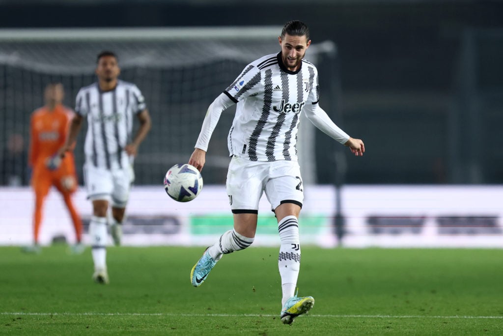 Adrien Rabiot of Juventus Fc in action during the Serie A