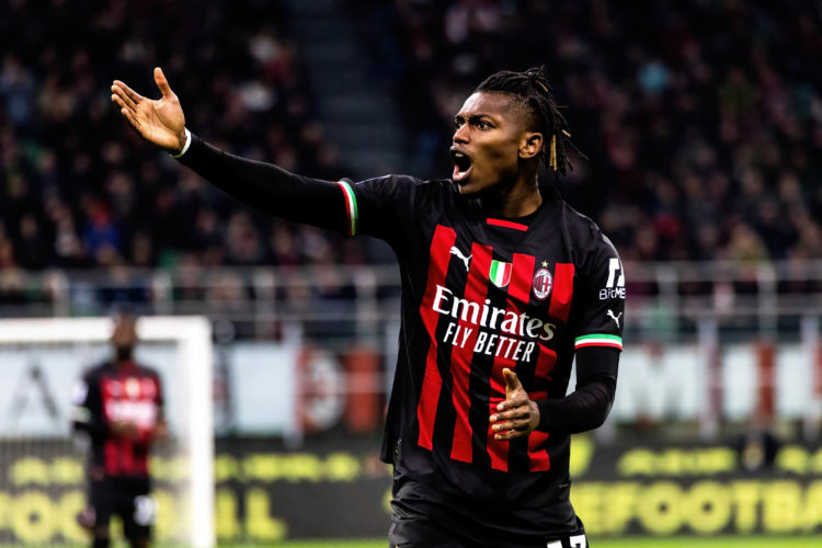 Rafael Leao of AC Milan reacts during the Serie A football