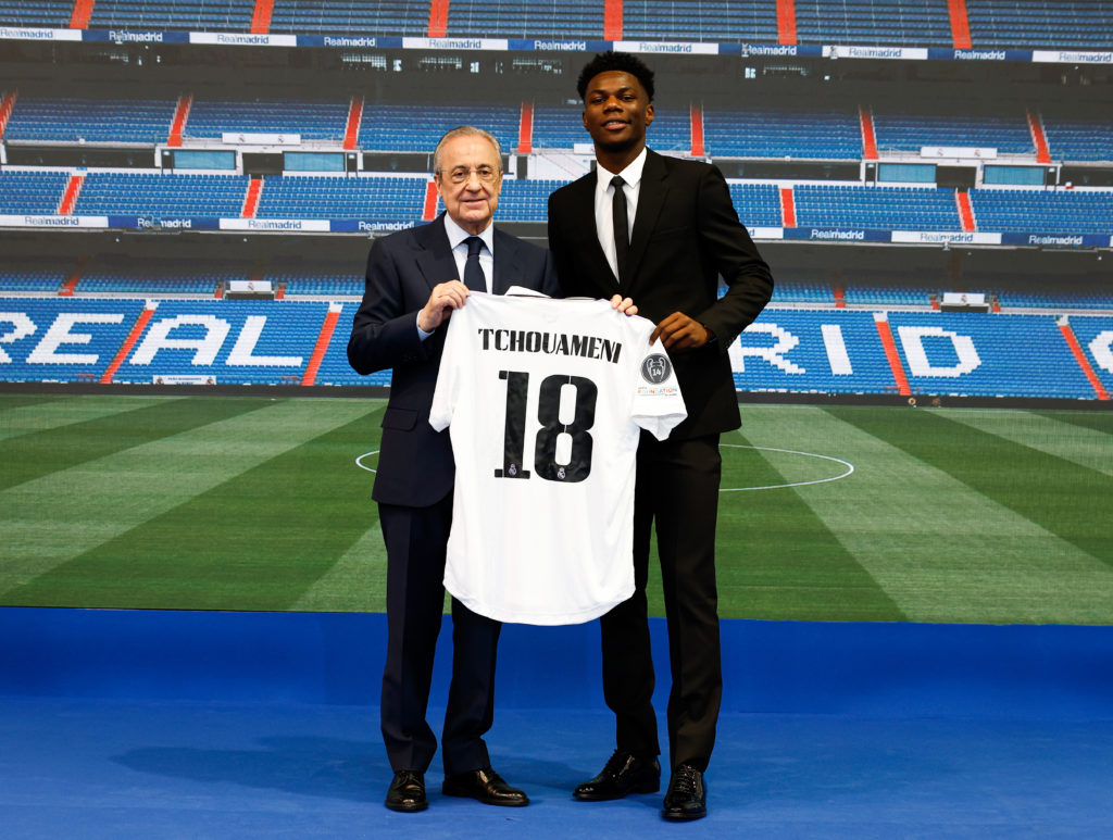 Real Madrid Unveil New Signing Aurelien Tchouameni
