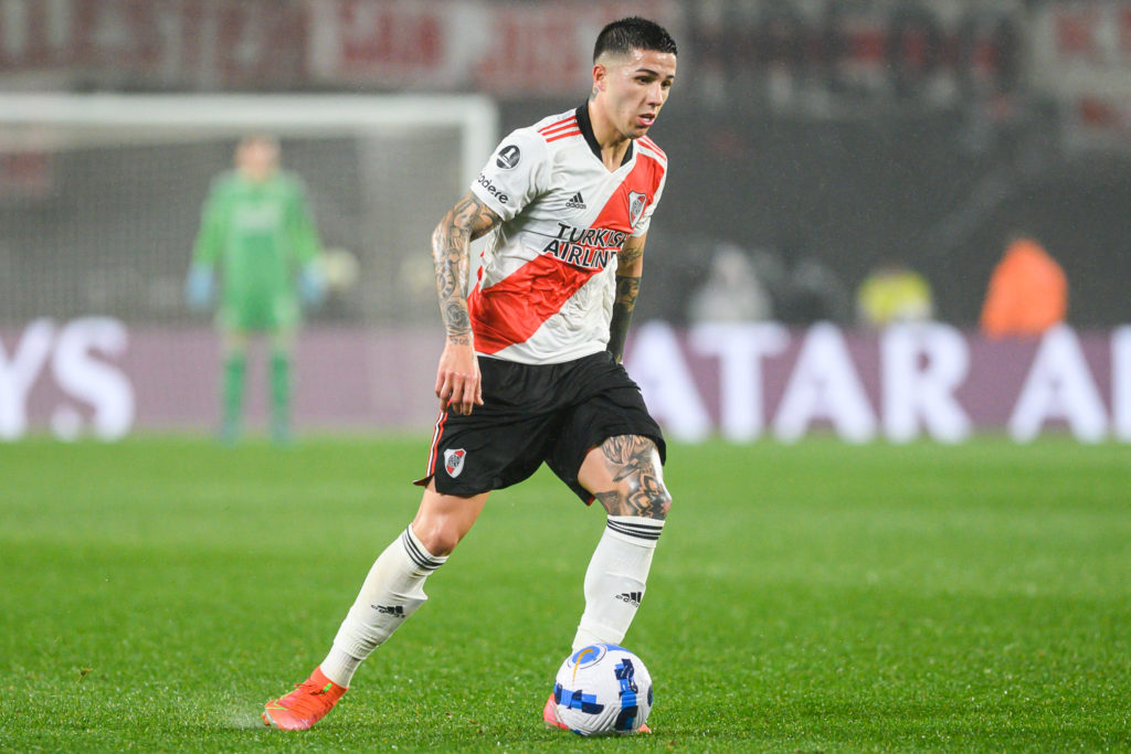 Enzo Fernandez of River Plate in action during the 2022 Copa...