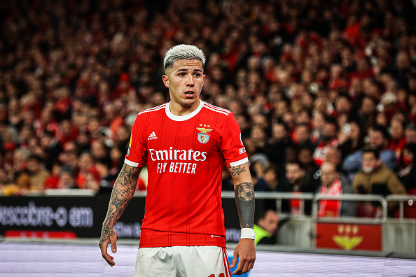 Enzo Fernández of SL Benfica looks on during the Liga