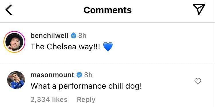 Mason Mount praising Ben Chilwell's performance
