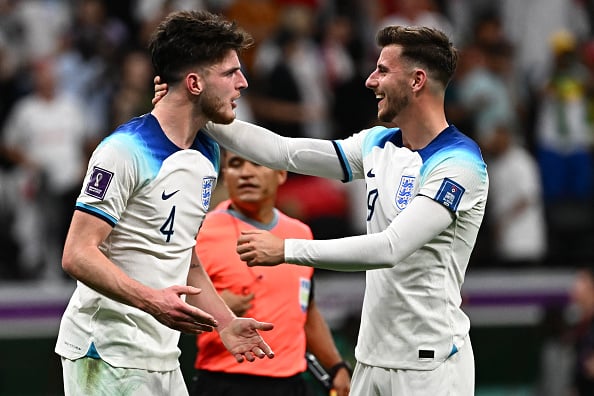 Declan Rice sends two-word message to Chelsea’s Mason Mount after England's game last night