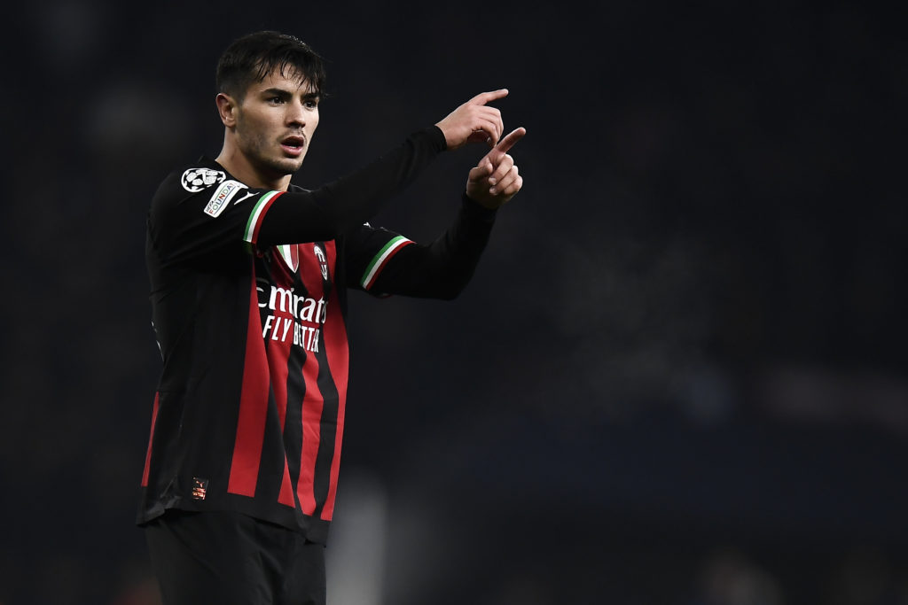 Brahim Diaz of AC Milan gestures during the UEFA Champions
