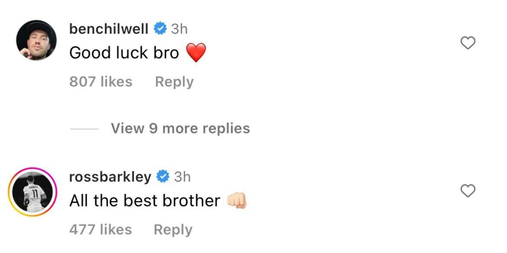 Screengrab of Ruben Loftus-Cheek's Instagram