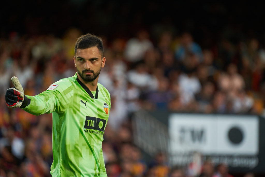 Giorgi Mamardashvili of Valencia CF seen during the La Liga