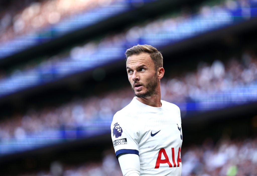 James Maddison during Tottenham vs Manchester United