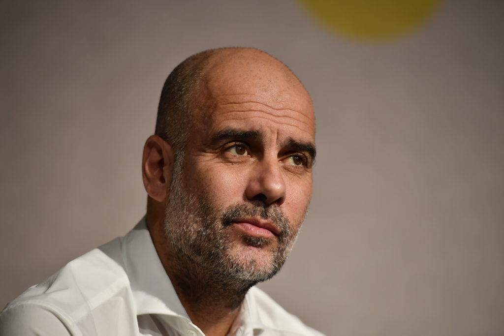 Pep Guardiola Head Coach of Manchester City Meets Students In Cuneo