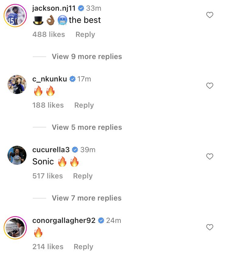 Nicolas Jackson's Instagram response to Raheem Sterling Nicolas Jackson responds to Raheem Sterling on Instagram after Burnley win
