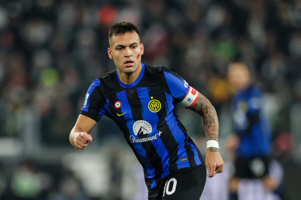 Lautaro Martinez of Inter seen in action during the 2023-24