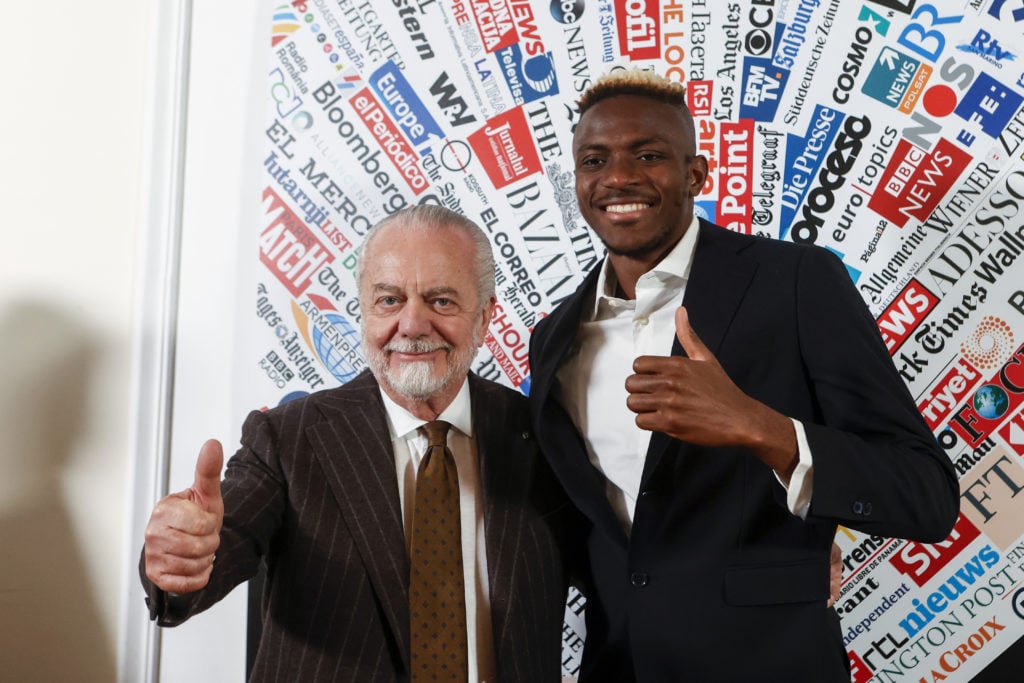 SSC Napoli's footballer Viktor Osimhen awarded by the Foreign Press Association in Italy