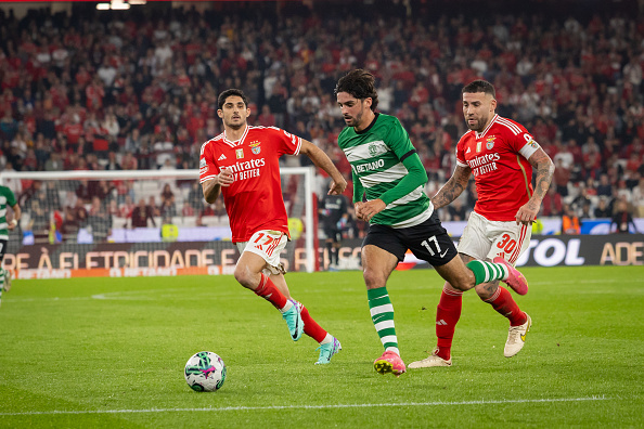 Gonçalo Guedes of Benfica, Francisco Trincão of Sporting