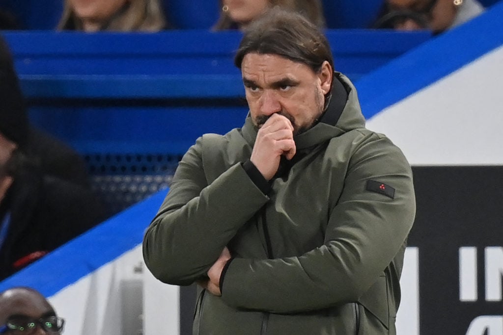Farke at Stamford Bridge.