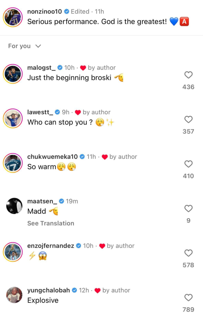 Noni Madueke's Instagram post after Chelsea beat Aston Villa Noni Madueke's Instagram post after Chelsea beat Aston Villa, Ian Maatsen responds