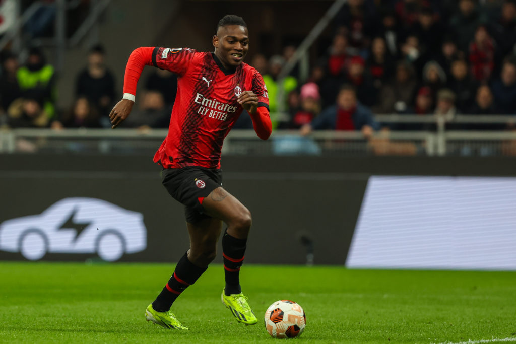Rafael Leao of AC Milan seen in action during Round of 16 .