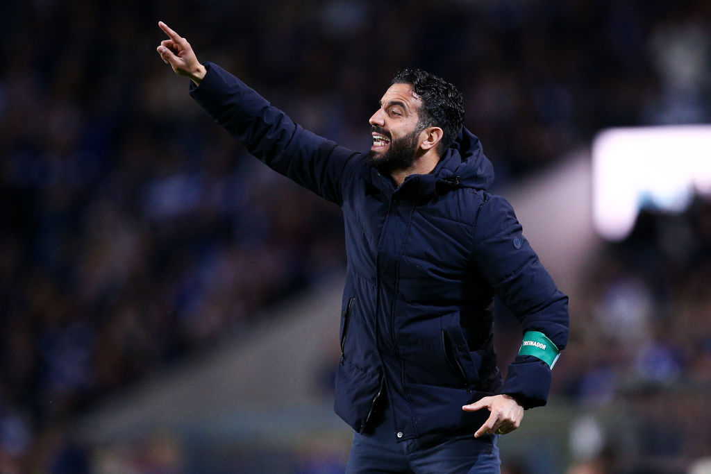 Head Coach Ruben Amorim of Sporting CP gestures during the Liga Portugal Bwin match between FC Porto and Sporting CP at Estadio do Dragao on April ...