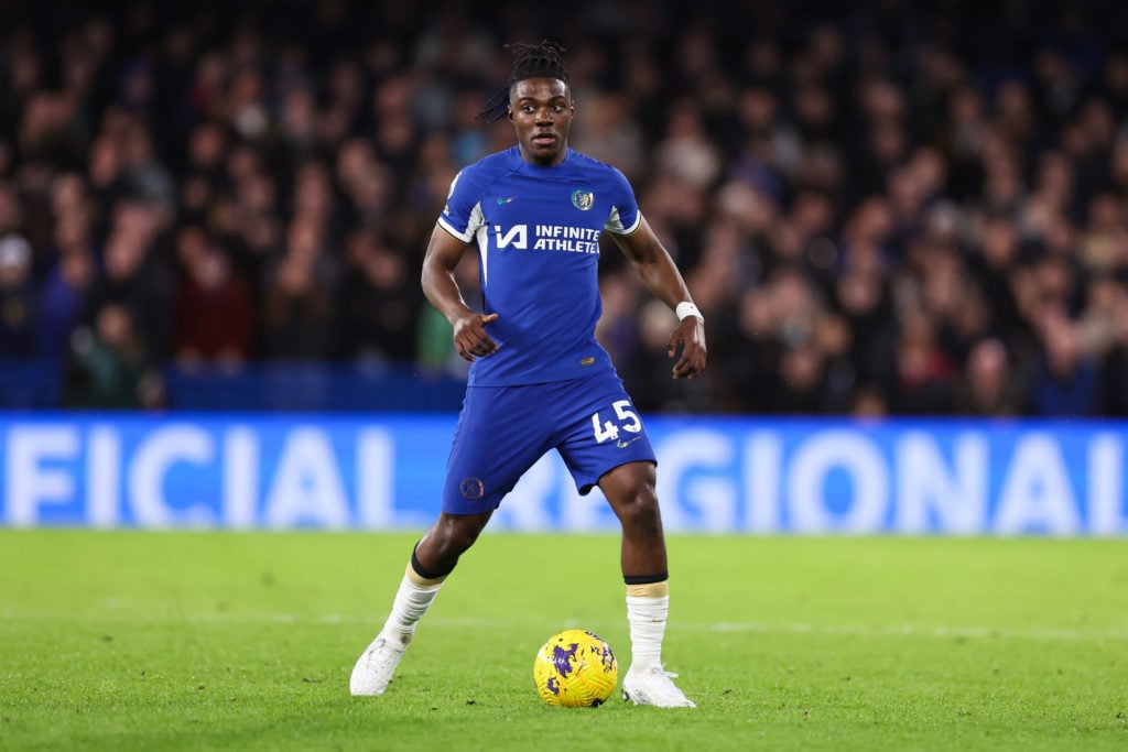 Romeo Lavia of Chelsea during the Premier League match between Chelsea FC and Crystal Palace at Stamford Bridge on December 27, 2023 in London, Eng...