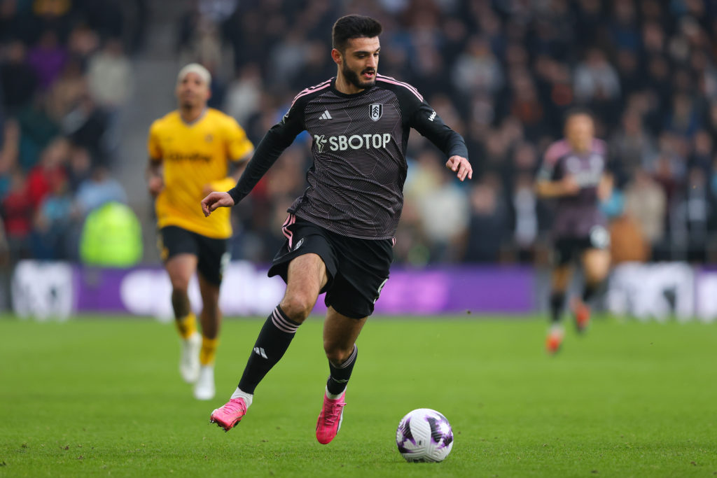 Armando Broja of Fulham during the Premier League match between Wolverhampton Wanderers and Fulham FC at Molineux on March 09, 2024 in Wolverhampto...