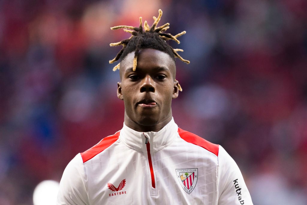 Nico Williams of Athletic Club de Bilbao during the Spanish League, LaLiga EA Sports, football match played between Atletico de Madrid and Athletic...