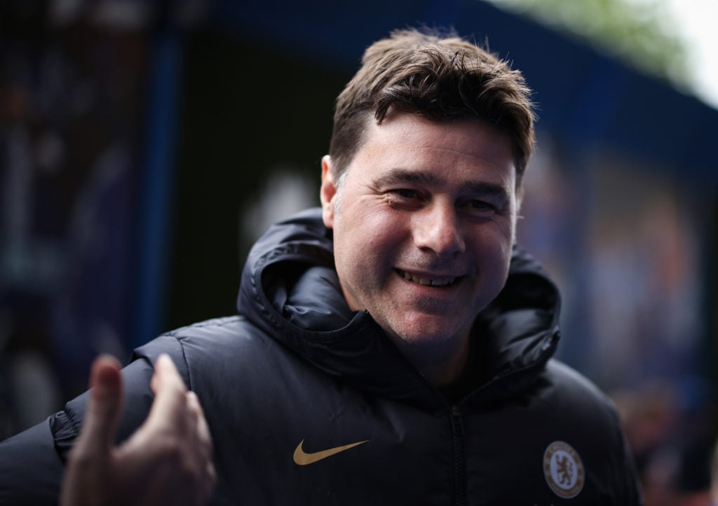 Mauricio Pochettino, Manager of Chelsea arrives at the stadium ahead of the Premier League match between Chelsea FC and Tottenham Hotspur at Stamfo...