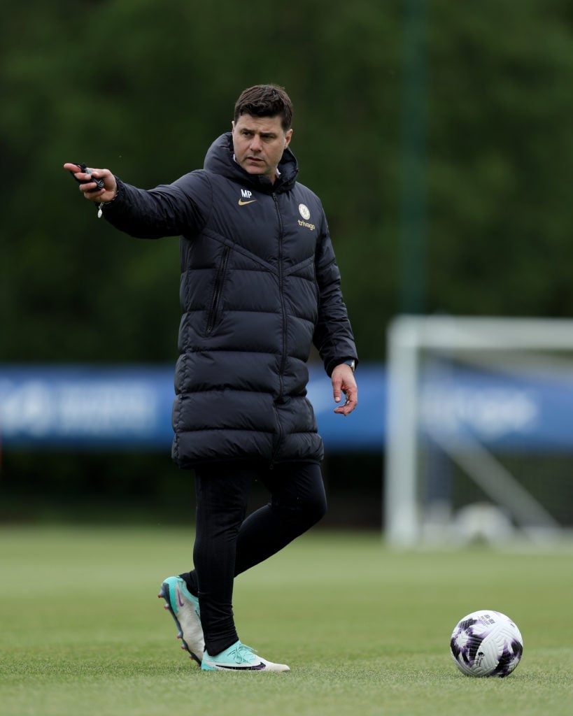 Manager, Mauricio Pochettino of Chelsea during the Chelsea Training Session and Press conference at Chelsea Training Ground on May 14, 2024 in Cobh...