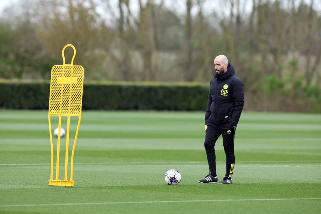 Leicester City Manager Enzo Maresca during the Leicester City training session and press conference at Leicester City Training Ground, Seagrave on ...