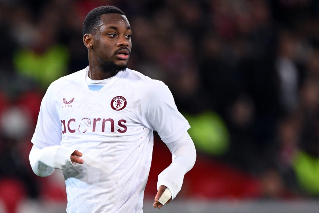 LILLE - Jhon Duran of Aston Villa FC during the UEFA Conference league quarter-final match between Lille OSC and Aston Villa at Stade Pierre Mauroy...