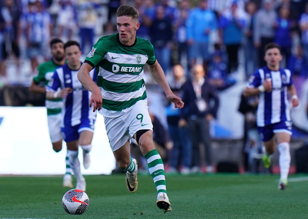 Viktor Gyokeres of Sporting CP in action during the Final da Taca de Portugal match between Sporting CP and FC Porto at Estadio Nacional on May 26,...