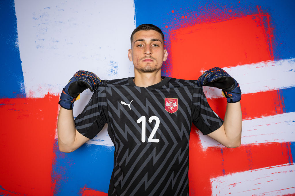 Djordje Petrovic of Serbia poses for a portrait during the Serbia Portrait session ahead of the UEFA EURO 2024 Germany on June 02, 2024 in Stara Pa...