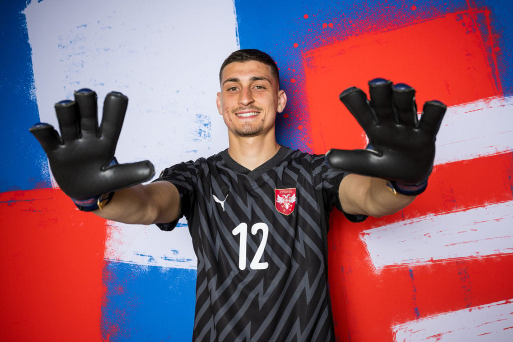 Djordje Petrovic of Serbia poses for a portrait during the Serbia Portrait session ahead of the UEFA EURO 2024 Germany on June 02, 2024 in Stara Pa...