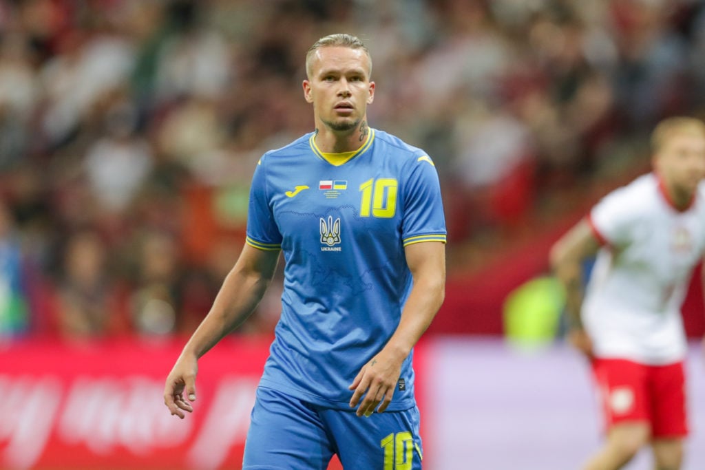 Mykhailo Mudryk of Ukraine seen during the Friendly match between Poland and Ukraine at PEG Narodowy. Final score: Poland 3:1 Ukraine.