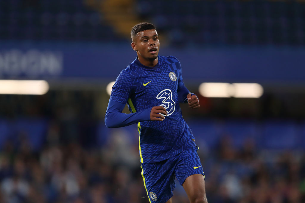 Tino Anjorin of Chelsea during the pre season friendly between Chelsea and Tottenham Hotspur at Stamford Bridge on August 4, 2021 in London, England.