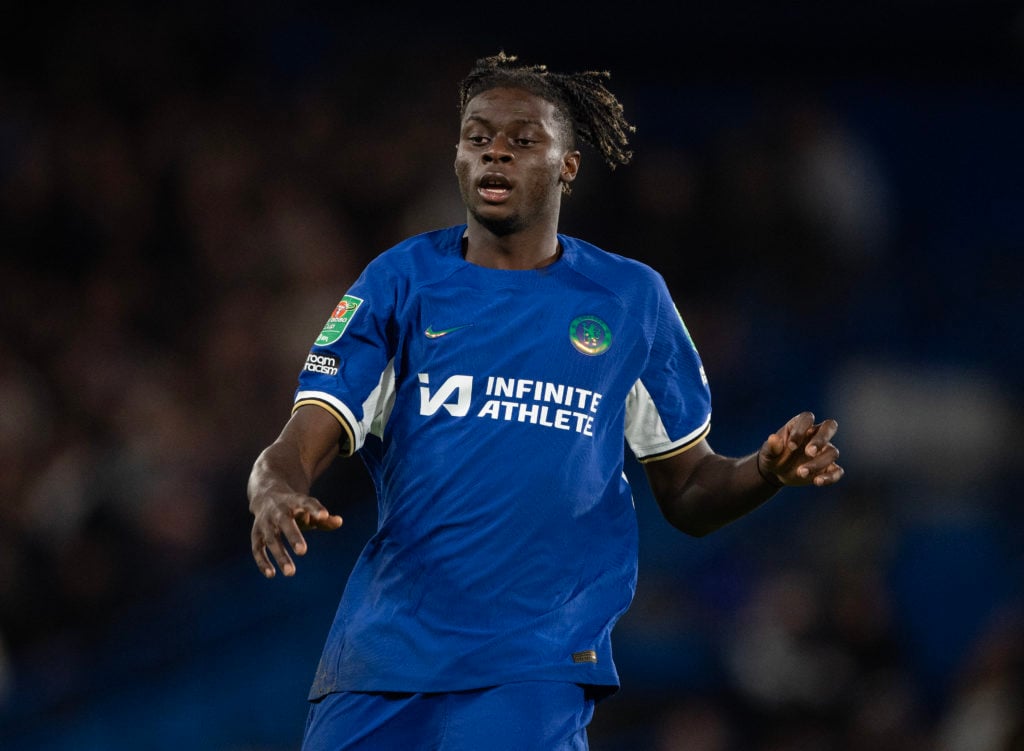 Lesley Ugochukwu playing for Chelsea against Blackburn Rovers in the Carabao Cup.